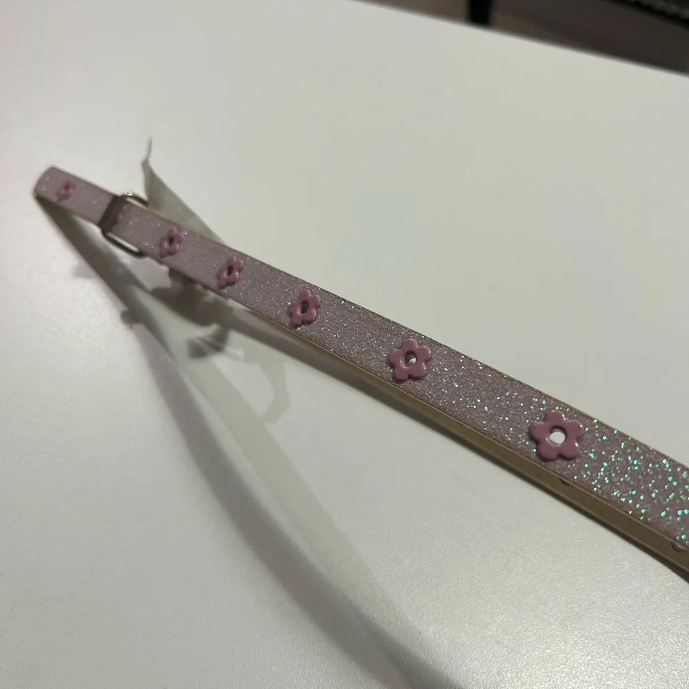 Glittery Pink Floral girl’s Belt